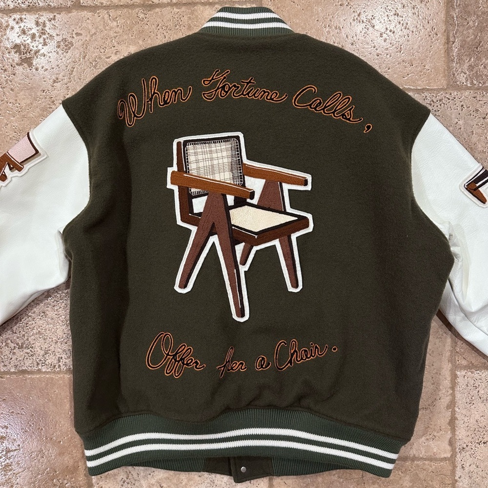 Readymade Chair Logos Varsity Lettermen Green Jacket - Picture 9 of 14